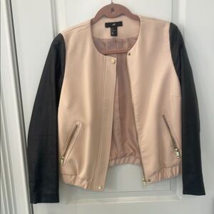 H&M Pink and Black Bomber